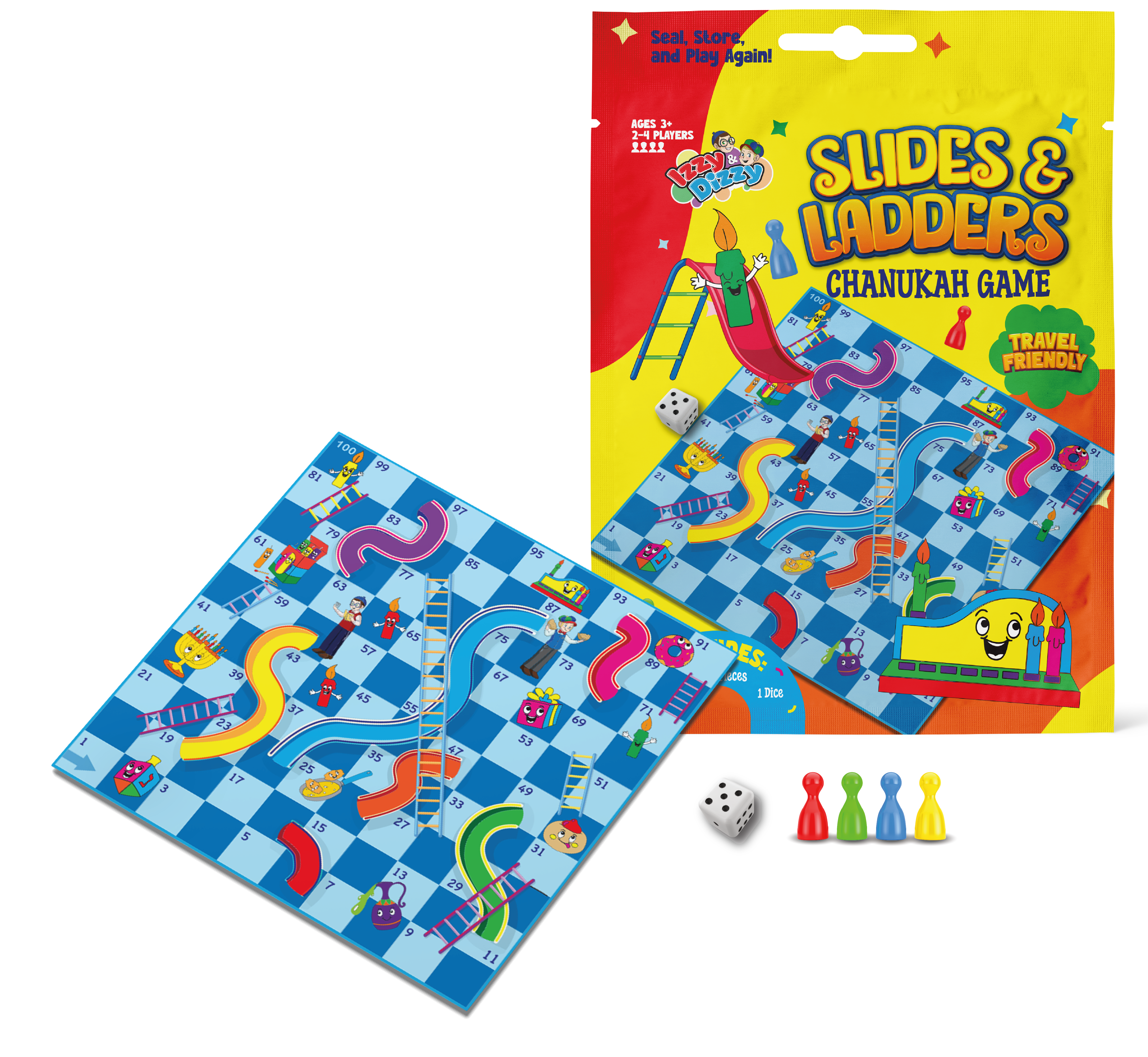 Chanukah Slides-n-Ladders Game / Travel — Judaica Square