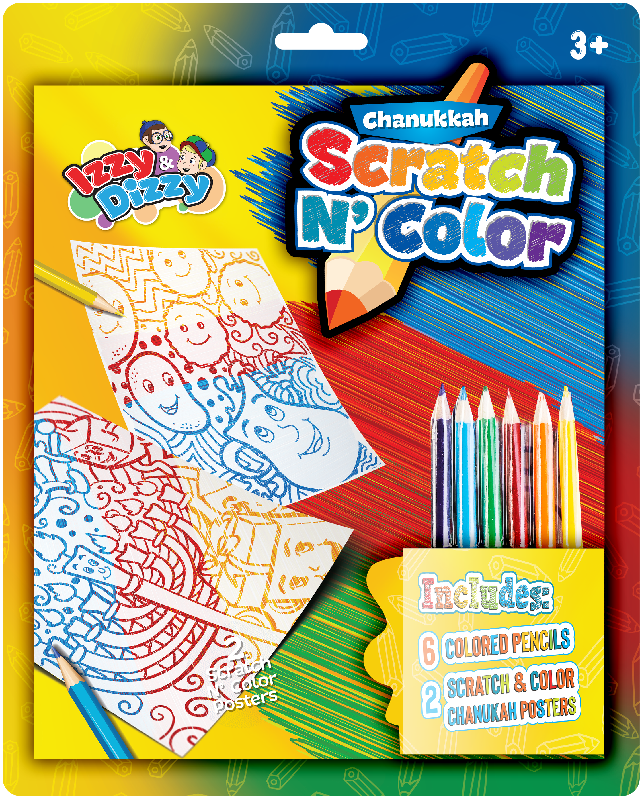 Chanukah Scratch N Color — Judaica Square