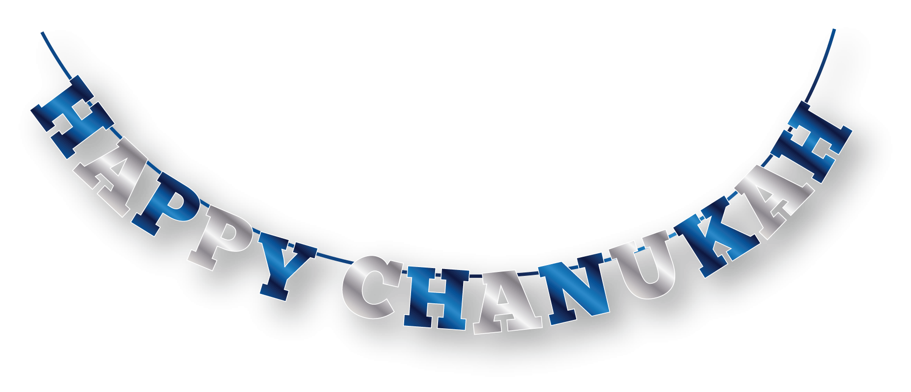 Happy Chanukah Foil Banner — Judaica Square