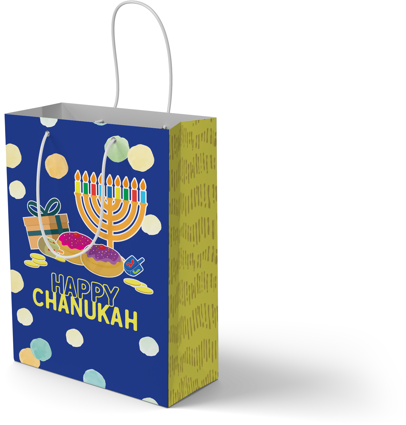 Chanukah Gift Bag - English 8" X 12" — Judaica Square