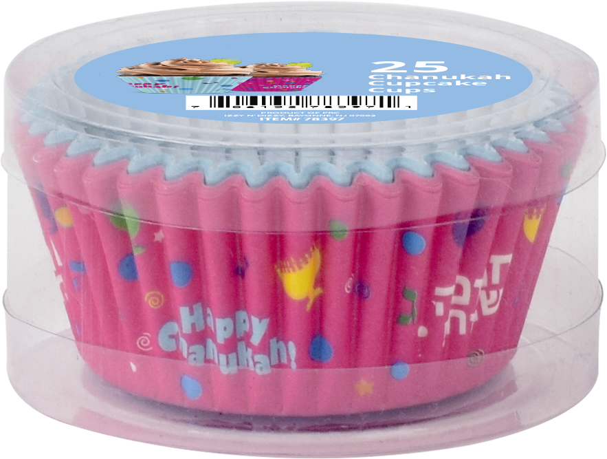25pk Chanukah Cup Cake Liners — Judaica Square