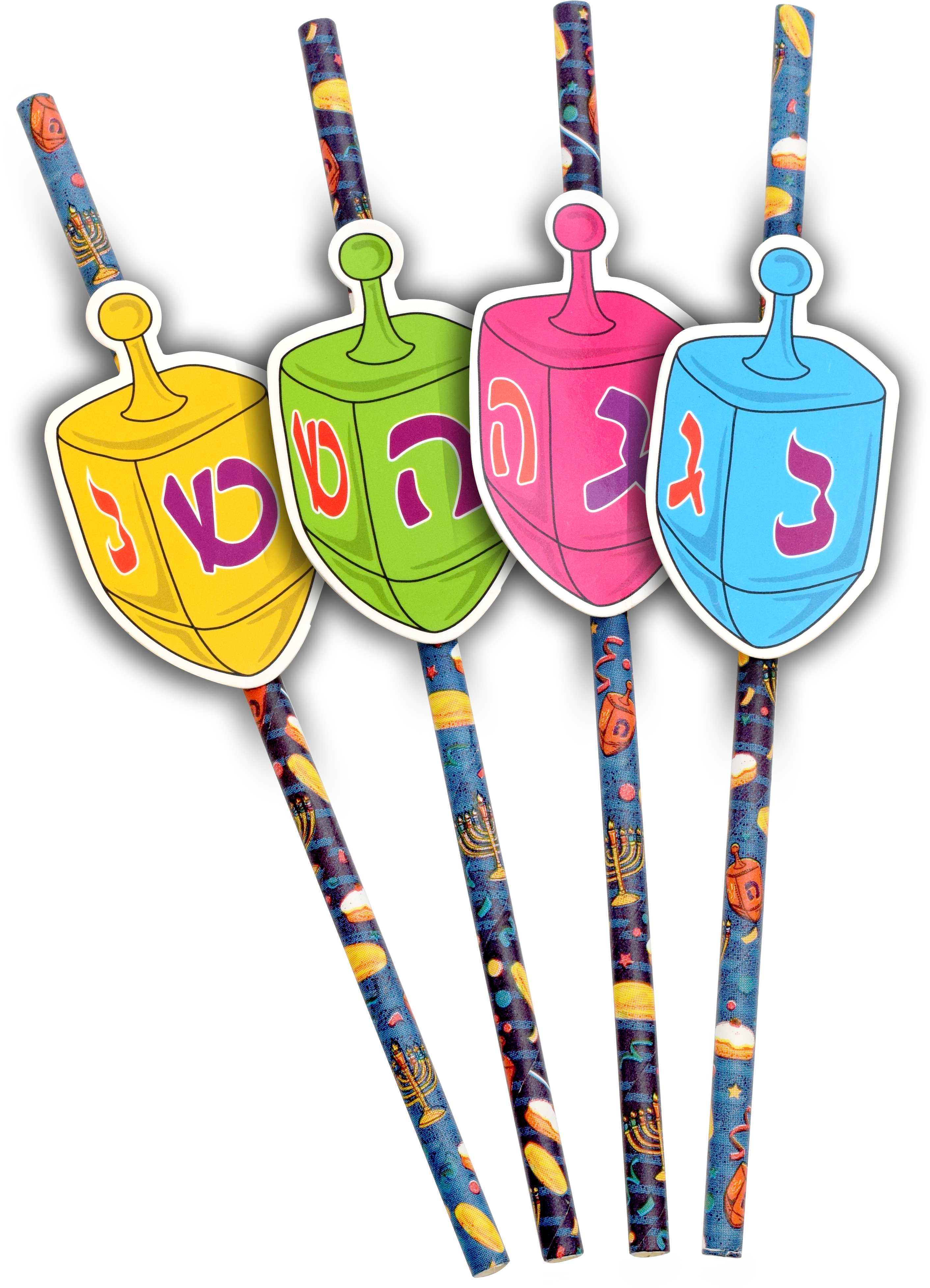 12pk Chanukah Paper Straws — Judaica Square
