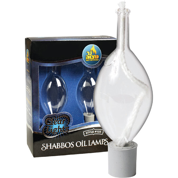 2-Pk. Clear Lights Glass Style #125 (Tear Drop Shape) — Judaica Square