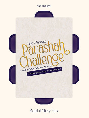 The Ultimate Parashah Challenge by Rabbi Yitzy Fox, cream front cover with a purple design