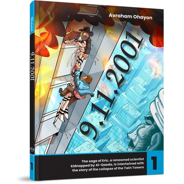 Front cover of 9.11.2001 #1 graphic novel by Avraham Ohayon, hardcover