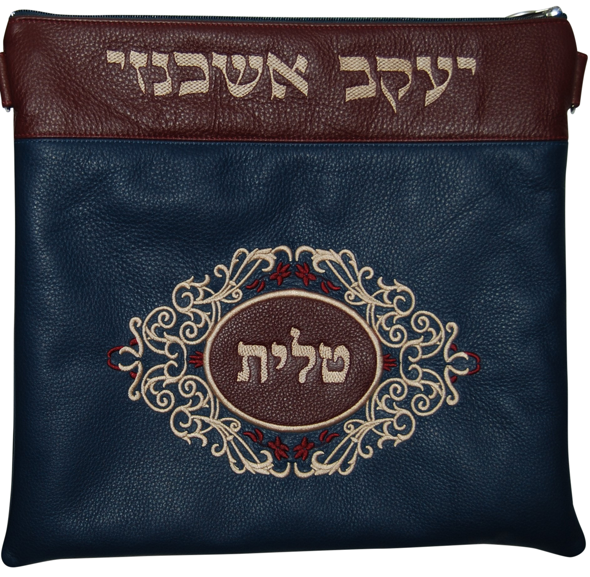 Prestige Leather Tallit & Tefillin Bag (930D-Cobalt)