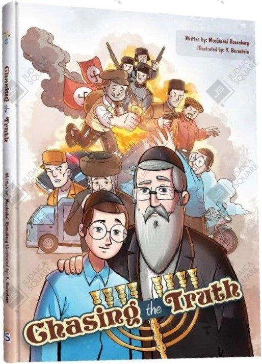 Chasing the Truth – Jewish comic book cover by Mordechai Rosenberg