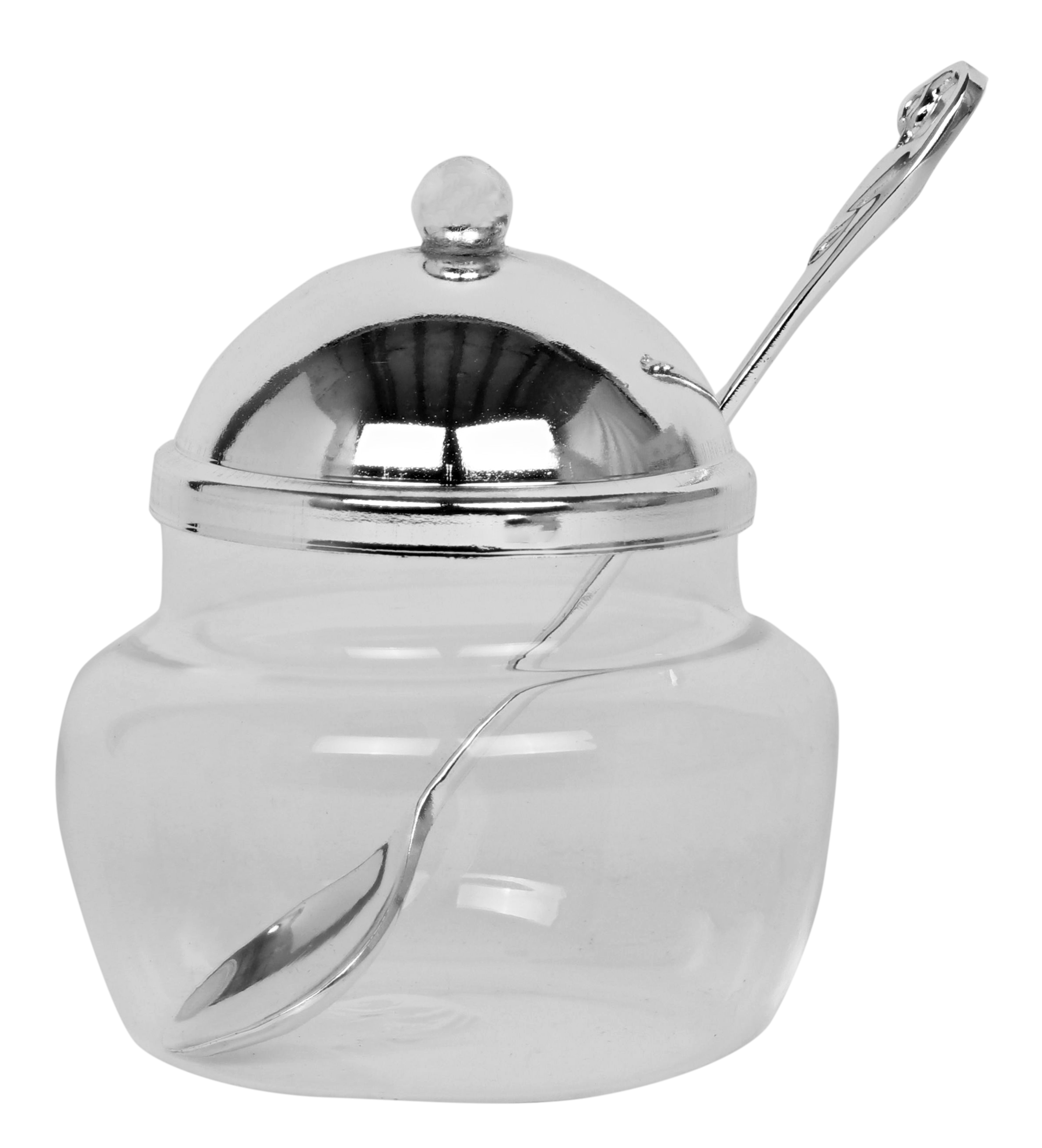 Dish Silver Plated With Spoon