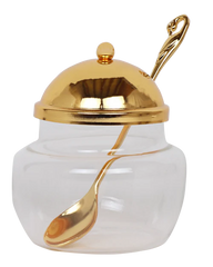 Honey Dish With Spoon - Gold