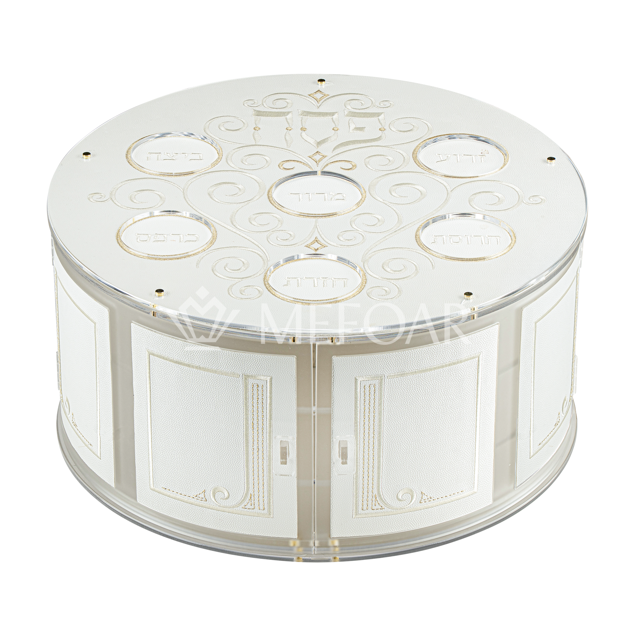 3-Tiered Seder Plate Style 436 - Haggadah Shtenders