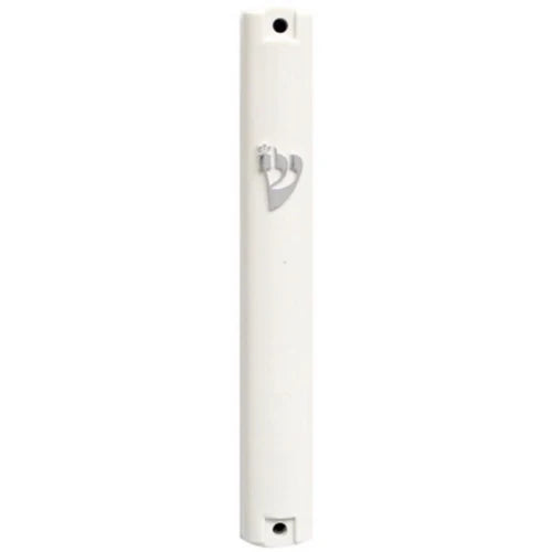 Mezuzah Case: 4" Aluminum Silver Sand In
