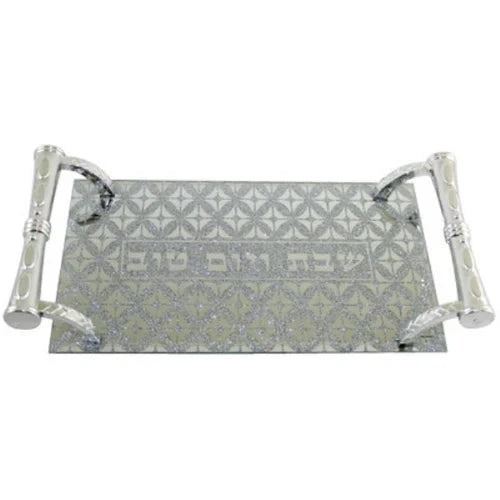 Candlestick Tray: Glass With Handles