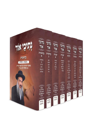 Nesivei Ohr Al HaTorah 7 Volume Set, set shown, angled view
