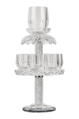 BT Shalom Collection: Crystal Fountain Cup Set with Crushed Gemstones - Clear