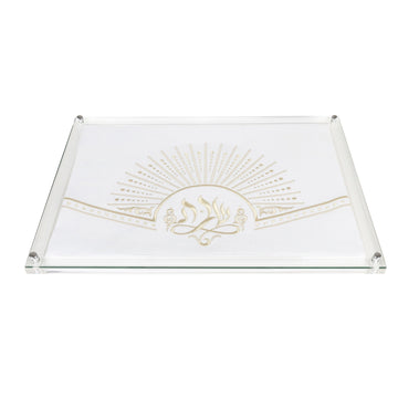 Linen glass challah board design 826
