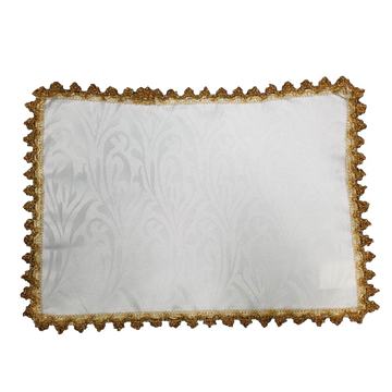 Brocade Fabric, Gold Trimming, Challah Covers (no words) - Challah Covers