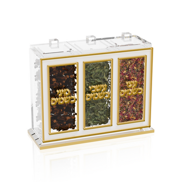 Multi-Besamim Shabbos Set - (Pre Filled) — Havdalah — 6.3" x 2.4" x 4.75"