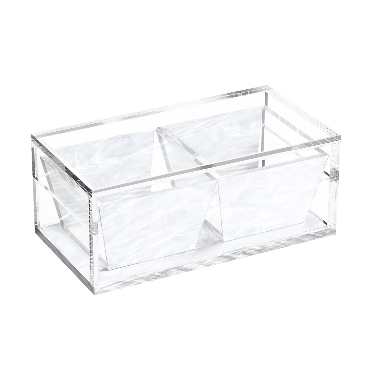 Compartment Dish (2 Dishes) - White Pearl