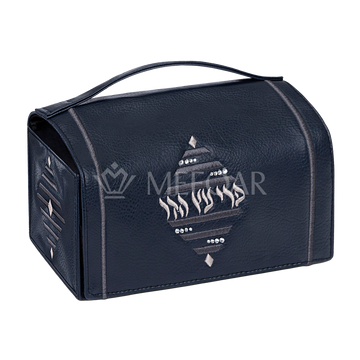 Navy Leather Esrog Holder #248 - Lulav & Esrog Holders