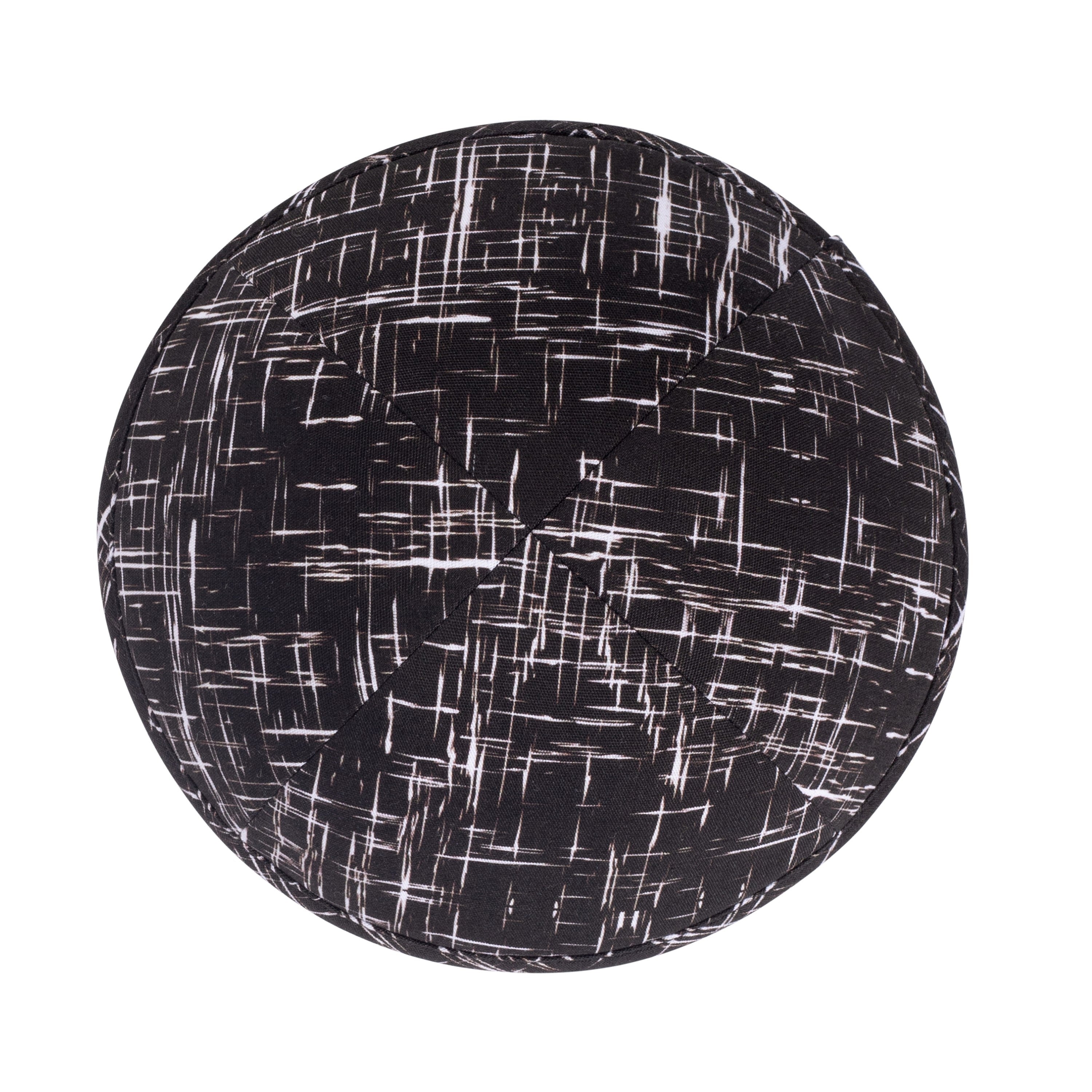 Cotton Kippah - side view showing six-panel design
