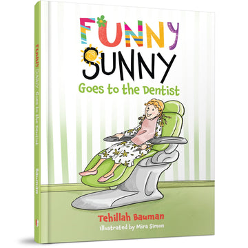 Front cover of Funny Sunny Goes to the Dentist, showing Sunny reclined in a dentist's chair