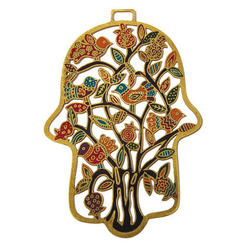 Laser cut Hamsa-Birds/Pom.-M/C (EM-HE4ML)