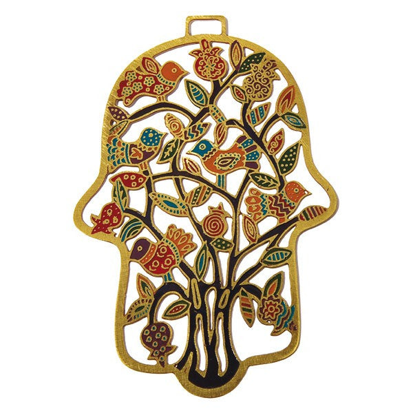 Laser cut Hamsa-Birds/Pom.-M/C (EM-HE4ML)