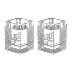 Waterdale Collection: Painted Crystal Tea Light Holders