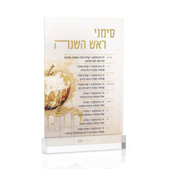 Waterdale Collection: Lucite Simanim Card Painted by Batya