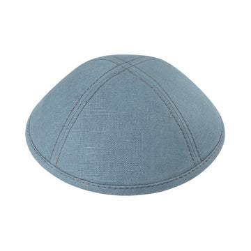 Blue Linen Kippah - iKippah by Judaica Square