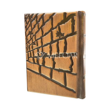 Bronze Leather Siddur Style Kosel - Judaica Accessories