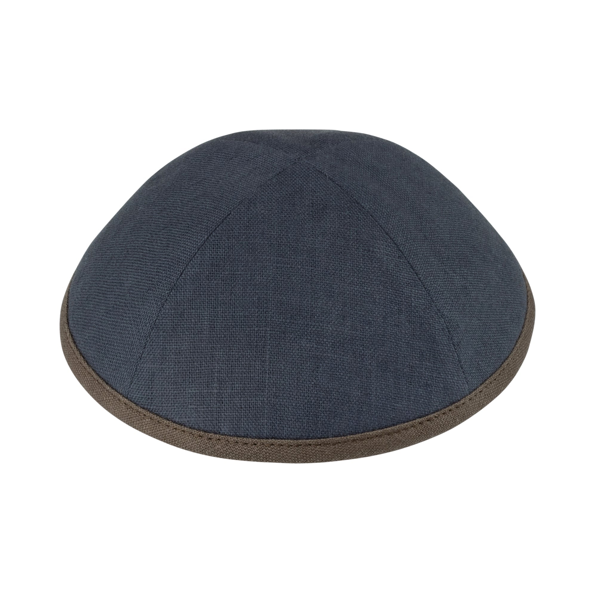 Brown Linen Kippah - iKippah by Judaica Square
