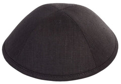 Linen Yarmulka - Black