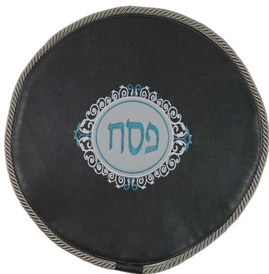 Prestige Contemporary Leather Matzah Cover (MA280-GR)