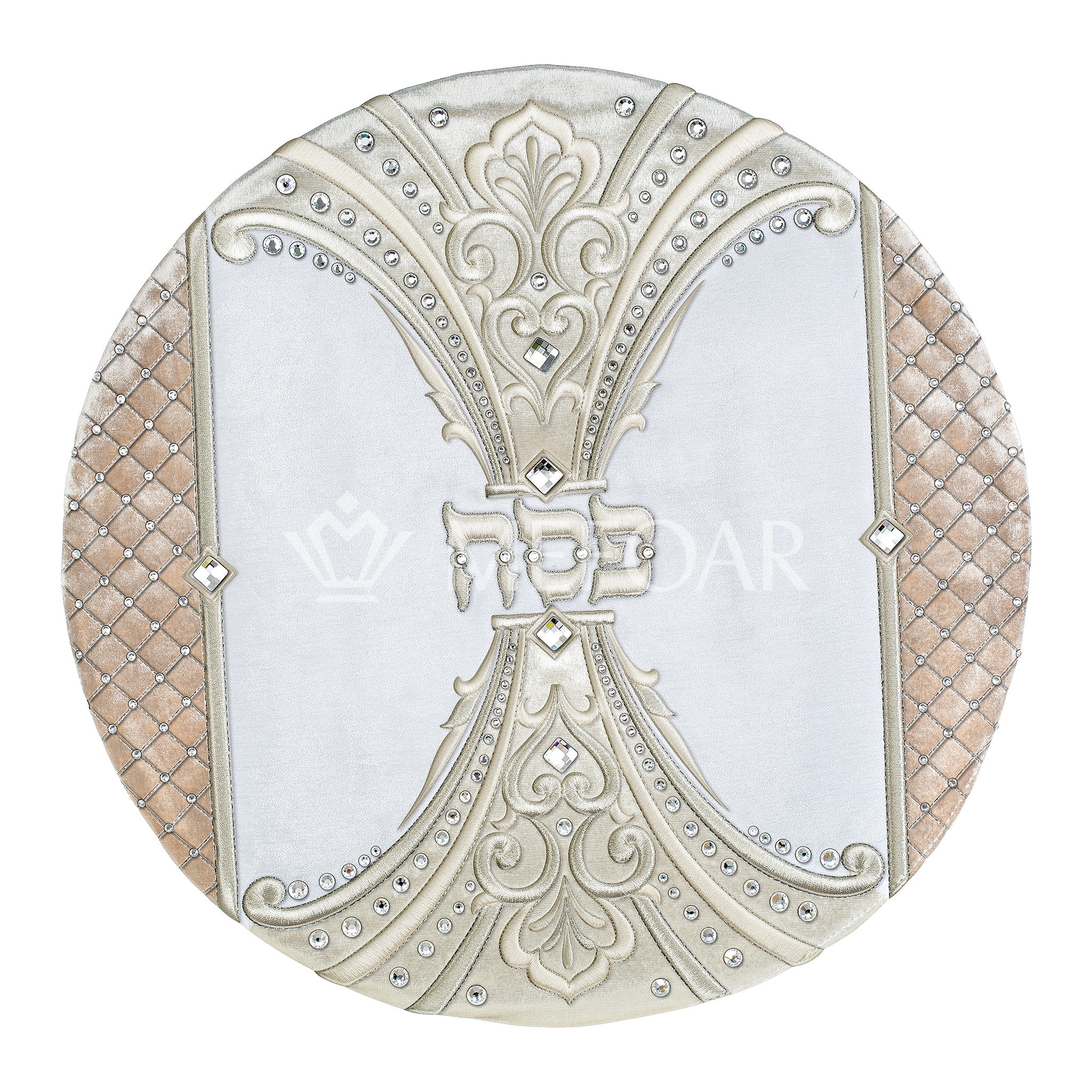 Matza Cover - Style #1322, Royaume Kingdom Silver Collection - Matzah Covers