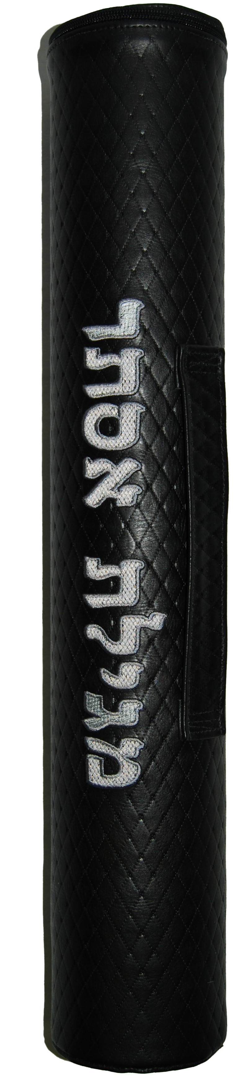 Prestige Leather Megillah Tube — Diamond Design, Regal Collection (MT100F-BK4)