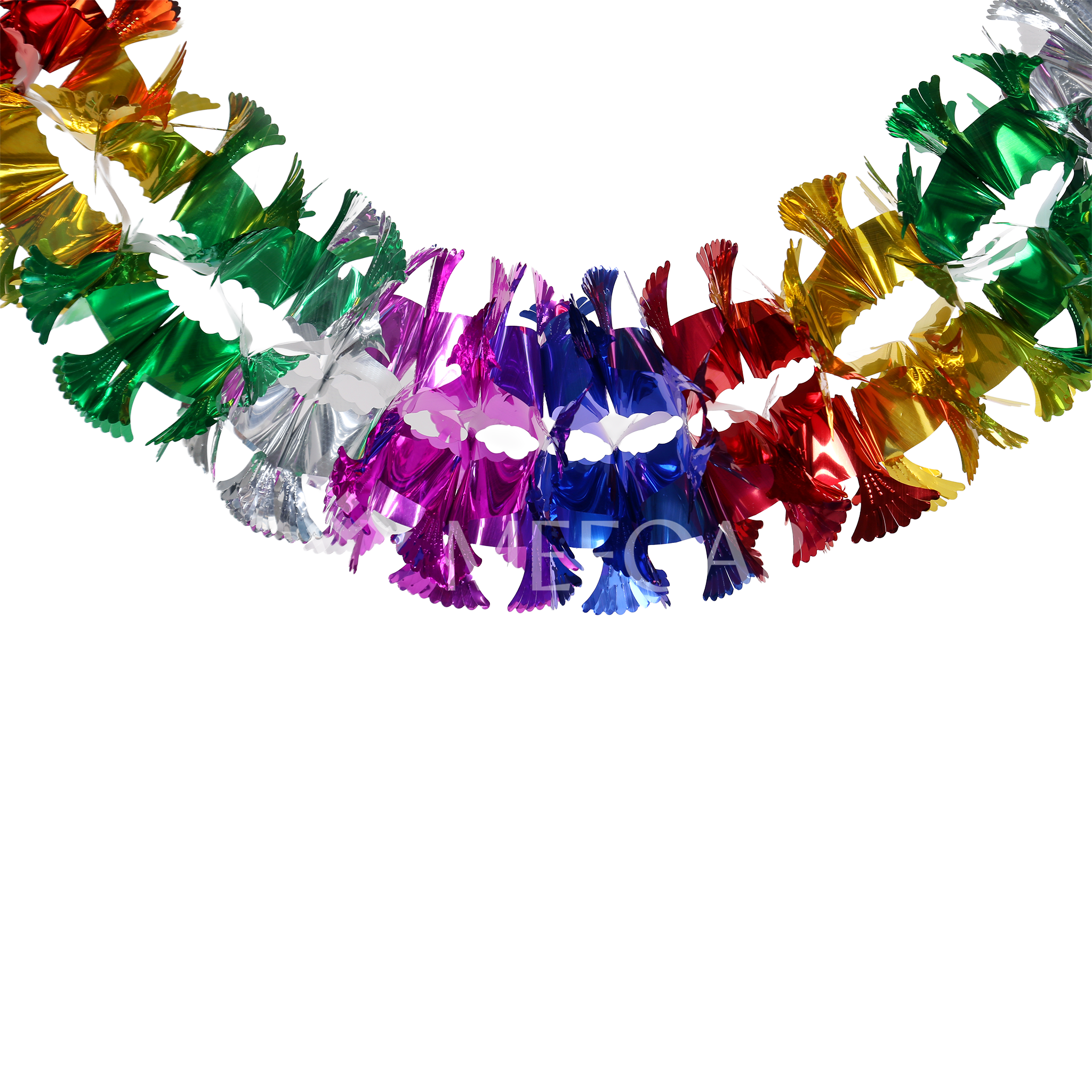 Noy Sukkah, Two Row Colored Chain 25 Section, - Sukkah Decorations