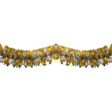 Noy Sukkah, Hanging Chain with Cut-Ends Pomegranate Design- Silver/Gold - Sukkah Decorations