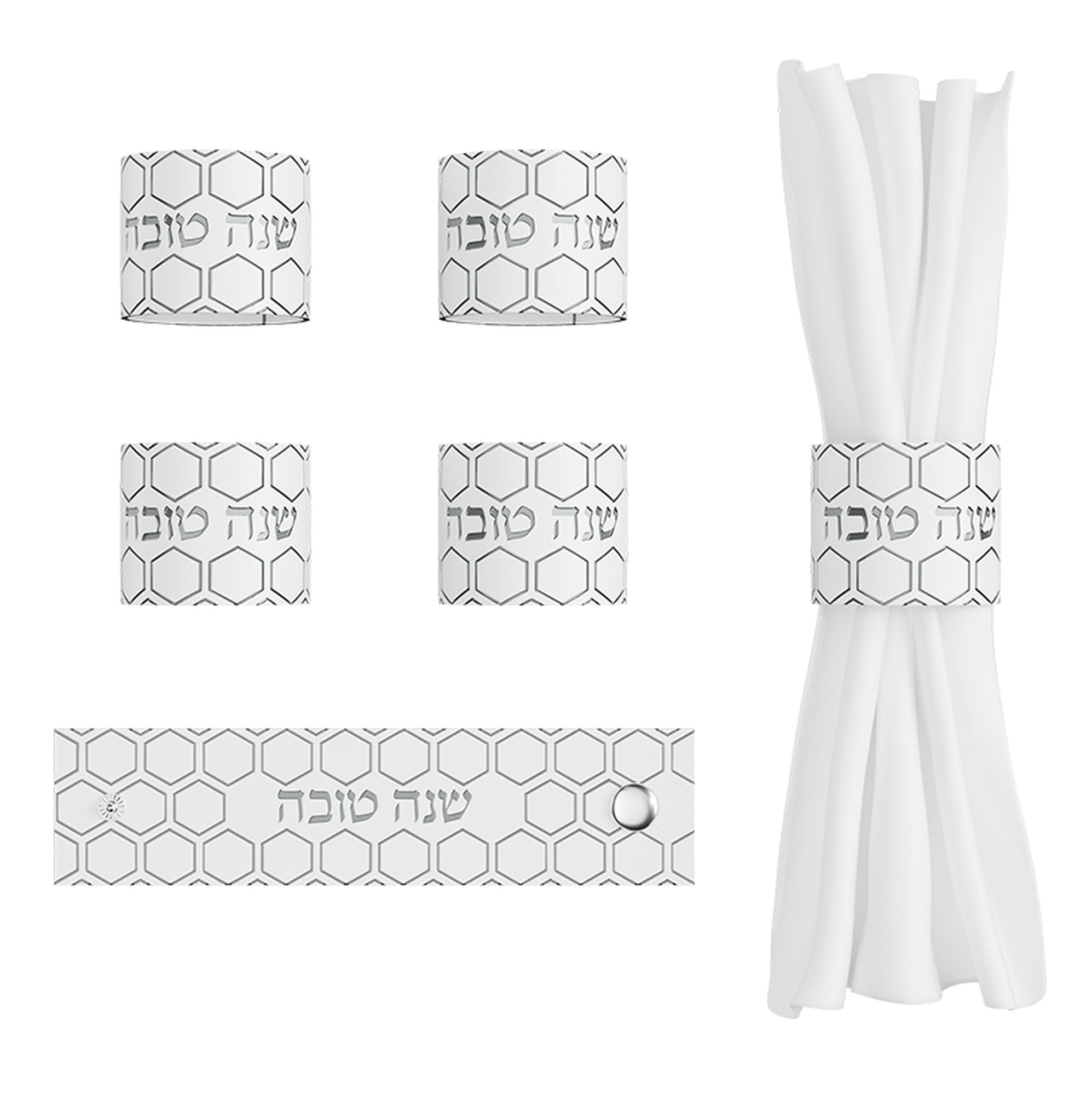Honeycomb Rosh Hashanah Napkin Rings