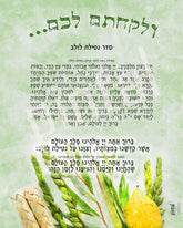 Succah Poster: Vinyl Waterproof - Netilas Lulav