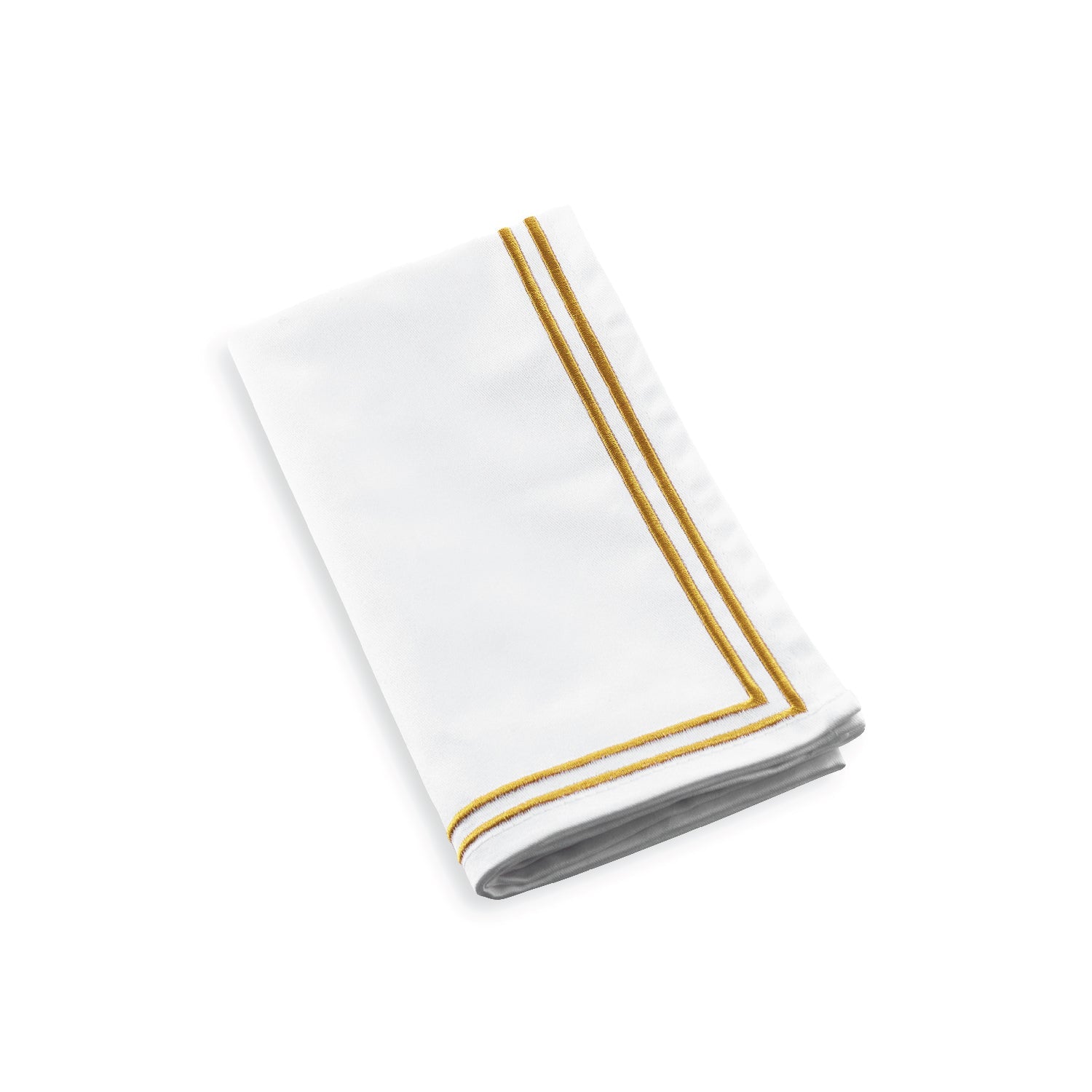 Double Rim Cloth Napkins — Gold — Set of 4 — lucite Judaica decor | Judaica Square Lakewood