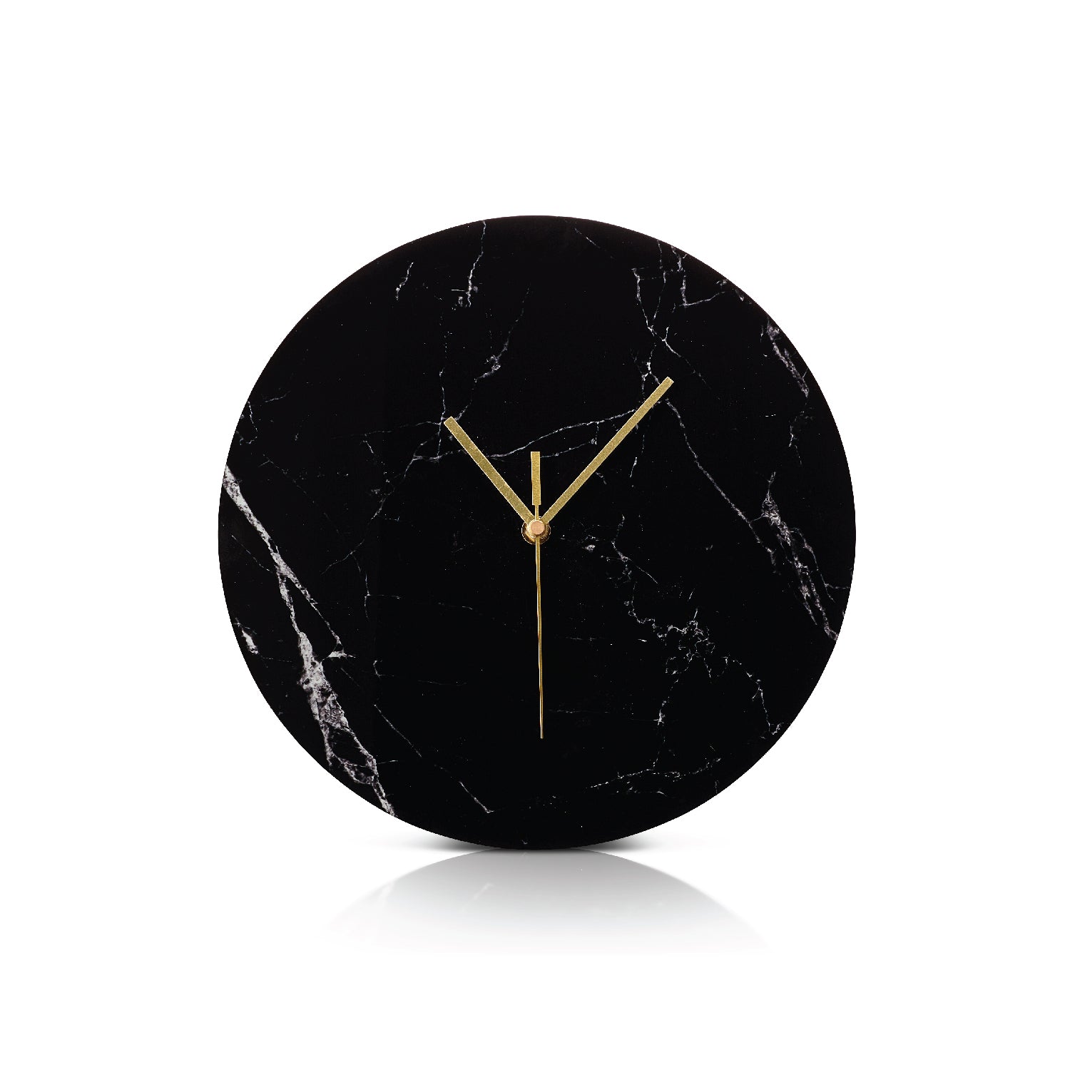 Black Marble Lucite Minimalistic Clock with — lucite Judaica decor | Judaica Square Lakewood