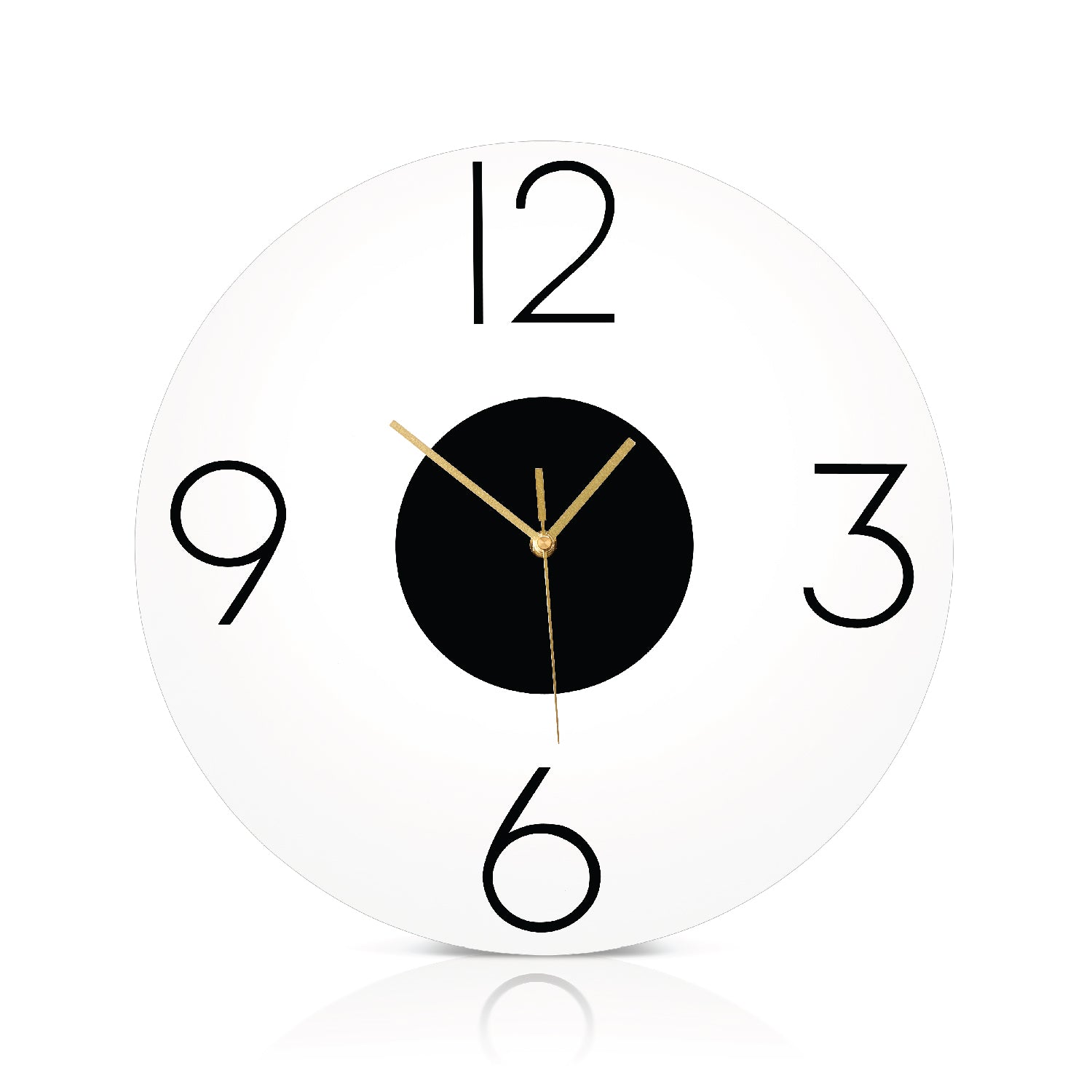 Luxe Clock — Black Lucite — lucite Judaica decor | Judaica Square Lakewood