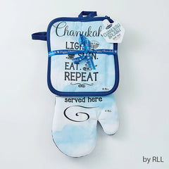 Chanukah Oven Mitts "Chanukah Splash"
