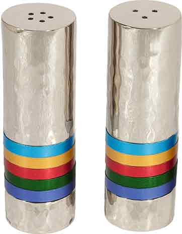 Emanuel Hammered Salt and Pepper Shaker Set- Multicolor (EM-SAB1)