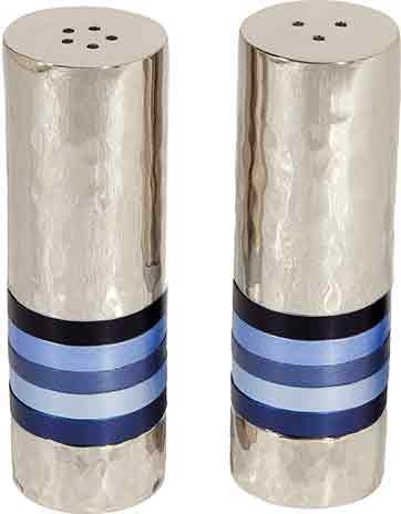 Emanuel Hammered Salt and Pepper Shaker Set- Blues (EM-SAB2)