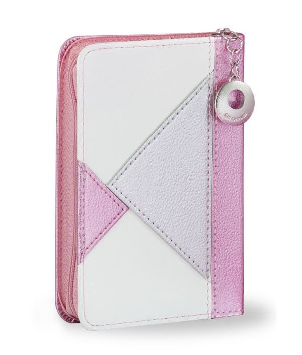 Siddur Es Ratzon: Leather Zipper Triangles - Rose