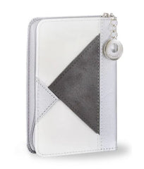 Tehillim Es Ratzon: Leather Zipper With Triangles Pkt - Silver