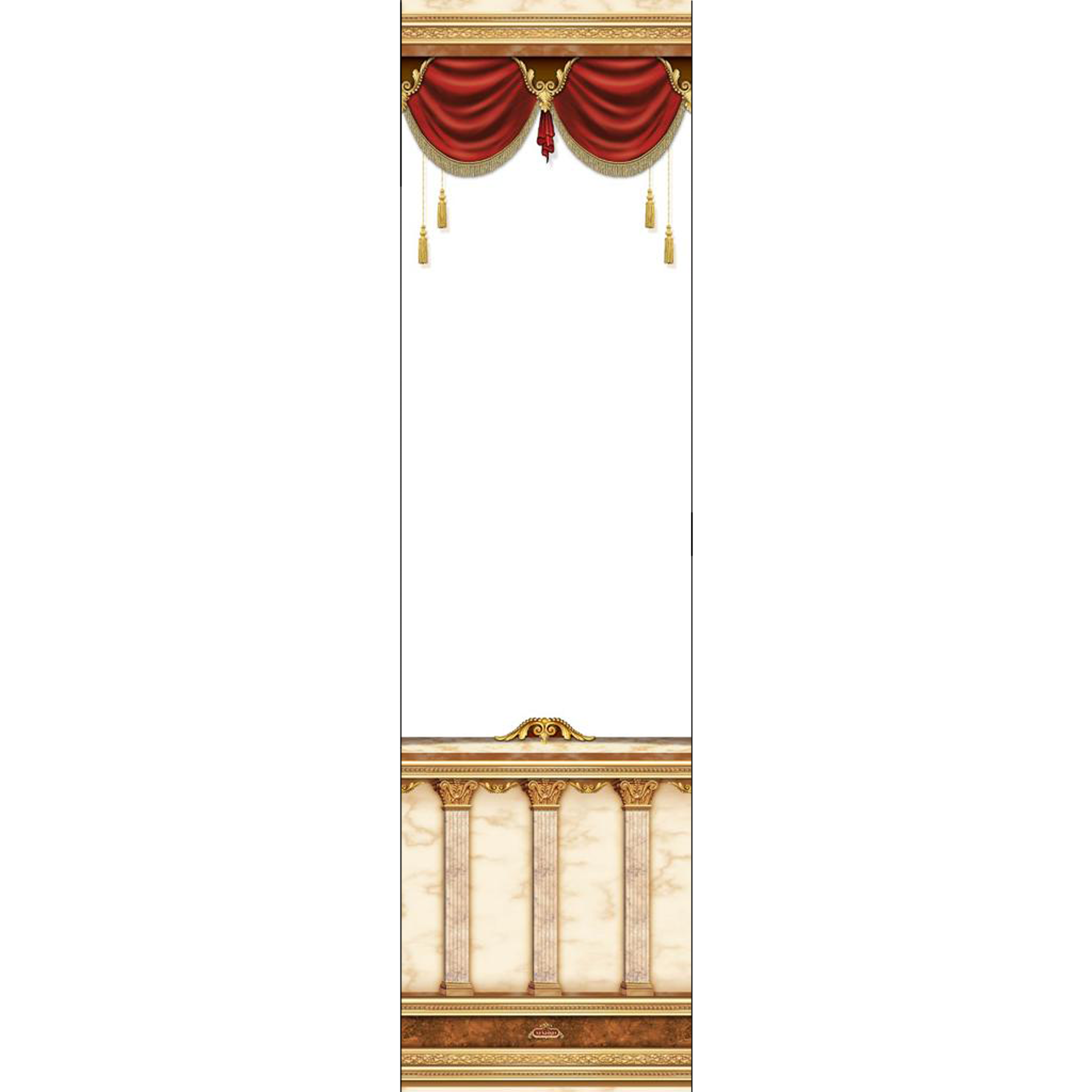 Sukkah Curtain, Burgundy-Per Foot - Judaica Posters & Murals