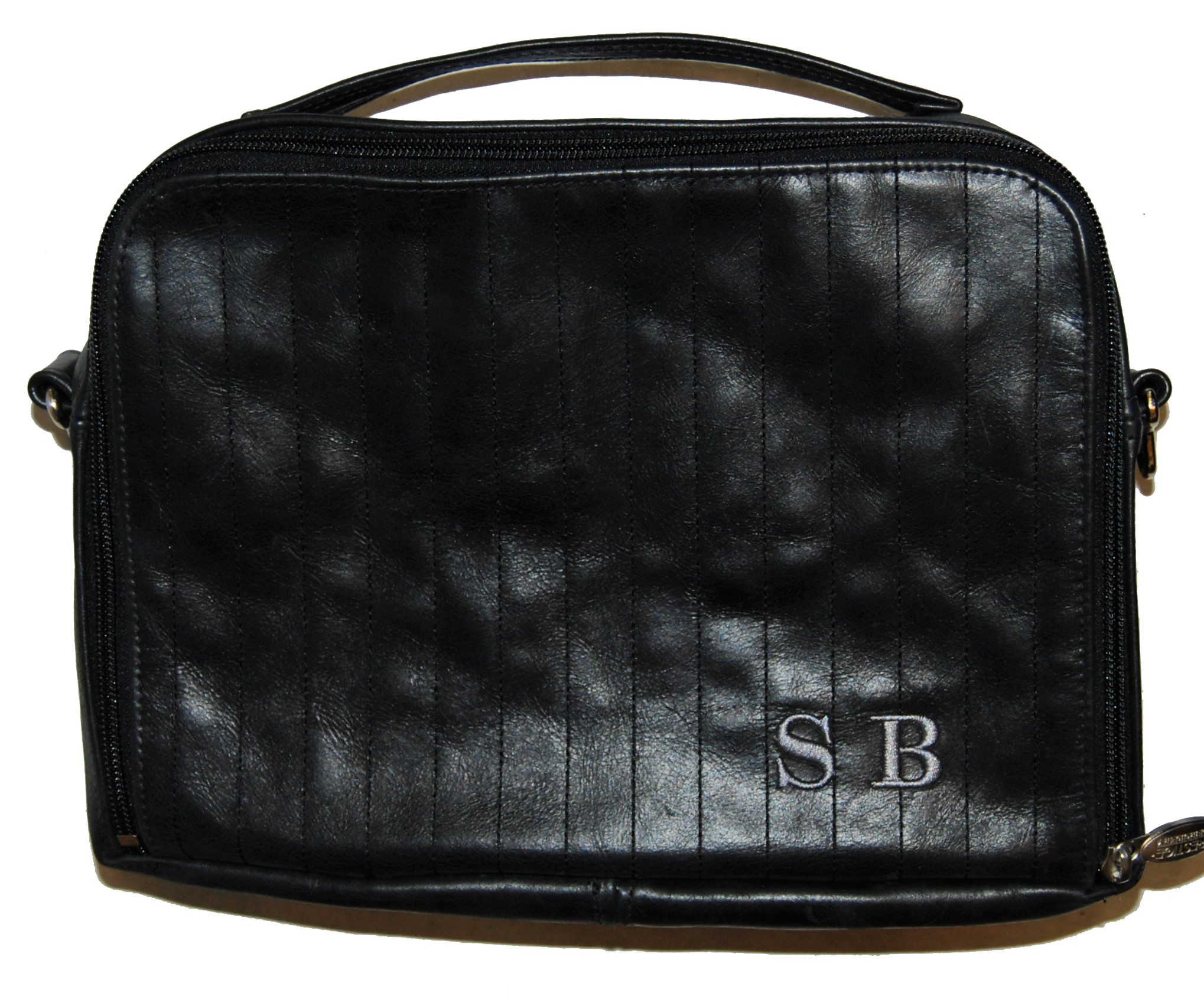 Prestige Custom Leather Tallit & Tefillin Bag — Travel & Compact Design (TB315F-BK)